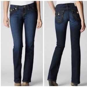 True Religion BECKY Bootcut Blue Distressed Jeans Size 30